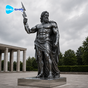 Gran Estatua de <span class=keywords><strong>Zeus</strong></span> en Bronce Verde, Escultura Griega de Júpiter con <span class=keywords><strong>Rayo</strong></span>, Decoración de Arte Metálico para Jardín y Paisaje Exterior - Product Image 6