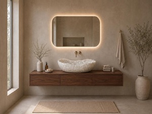 Vasque de salle de bain moderne en résine marbrée et quartz, faite à la main, pour comptoir de lavabo, lavabo de luxe pour maison et hôtel - Product Image 1