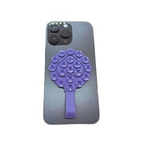 Support de téléphone à ventouse en silicone Support flexible rond double face pour selfies et vidéos