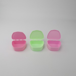 Portable <b>Denture</b> Case LK-408 For Children Orthodontic Braces Small Oral Storage <b>Box</b> PP Material One Compartment - Product Image 3