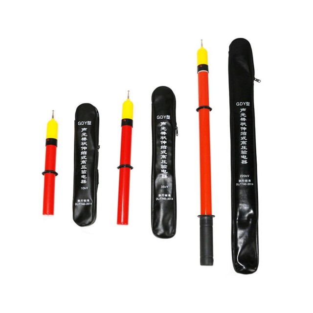 RunZe RZ-FT1 High Voltage Fiberglass Sound-light Portable Retractable Electroscope Detector-Industrial Use 10-500kv Good Quality