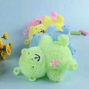 Colorful <b>LED</b> Light up Flashing Squeeze Toy Cute Bow Tie Bear Puffer <b>Ball</b> Stress Fidget Toy <b>Ball</b> for Kid - Product Image 5