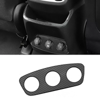 Décoration de voiture en fibre de carbone en acier inoxydable OEM pour Hyundai Santa Fe boîte de rangement arrière cercle lumineux couvercle décoratif USB