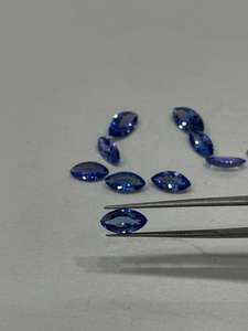 Piedras preciosas sueltas de marquesa de tanzanita Natural de primera calidad, azul calibrado para uso en collares, producto a granel - Product Image 2