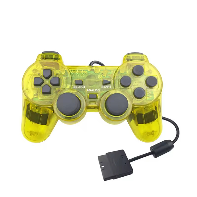 Wired Transparent Game Controller for PS2 Clear Classic Gamepad Joystick Manette for PS2 Gamepad
