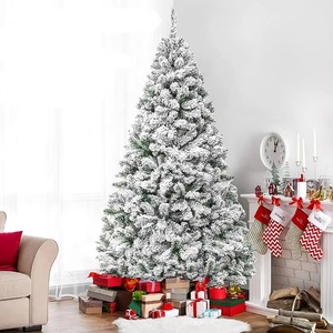 Árboles de Navidad Artificiales Desplegables Automáticos de 2m al por Mayor, Plegables en Espiral, Preiluminados, de Montaje Rápido y Nevados en Blanco - Product Image 1