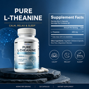Cápsulas de L-Teanina de Marca Privada OEM ODM para Adultos, 400 mg, Extra Fuerte, Ayuda Natural para Dormir, Relajación, 120 Cápsulas - Product Image 3