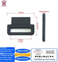 Anillas en D de Plástico Cuadradas de 25 mm, Accesorios para Bolsos, Ajustables, para Correas de 1 Pulgada, Hebillas de Plástico
