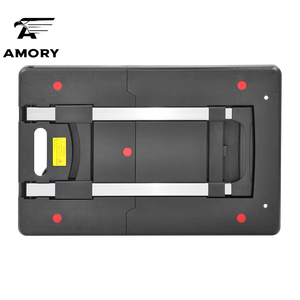 Troli Dorong Lipat 150kg dengan Platform yang Dapat Diperpanjang, Kapasitas 330lbs, Troli Utilitas Portabel 6 Roda, Peralatan Industri OEM - Product Image 2