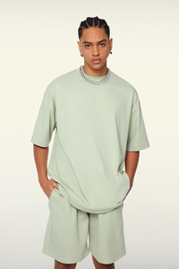 T-shirt da <span class=keywords><strong>uomo</strong></span> di alta gamma, di marca, alla moda, estiva, in cotone romano 230g, 100% cotone, a maniche corte/mezze maniche - Product Image 3