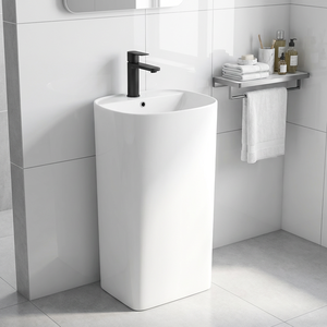Nuovo design piedistallo <span class=keywords><strong>lavabo</strong></span> <span class=keywords><strong>lavabo</strong></span> <span class=keywords><strong>lavabo</strong></span> <span class=keywords><strong>lavabo</strong></span> <span class=keywords><strong>bagno</strong></span> in ceramica lavelli con piedistallo - Product Image 1
