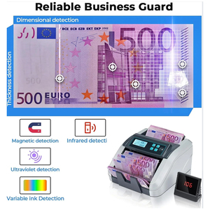 Compteur de billets multi-devises pour USD <span class=keywords><strong>EUR</strong></span> <span class=keywords><strong>CAD</strong></span> avec détecteur de faux billets UV MG, écran LCD, machine à compter les billets - Product Image 5