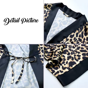 Taglie forti ODM personalizzato abbigliamento da <span class=keywords><strong>notte</strong></span> da donna estate <span class=keywords><strong>leopardo</strong></span> e floreale stampa Kimono abito da <span class=keywords><strong>notte</strong></span> abito da donna - Product Image 5