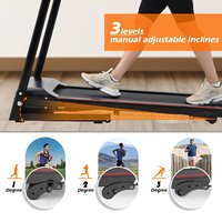 Caminadora Eléctrica Plegable con 3 Inclinaciones Manuales, Pantalla LED y Música, para Uso Doméstico y Comercial, Equipo de Fitness al por Mayor