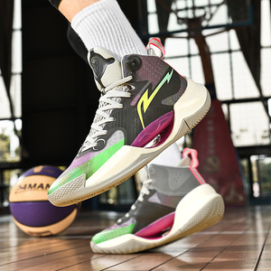 Zapatillas de Baloncesto Deportivas de Caña Alta para Hombre, Parte Superior de Malla, Entresuela de TPU, Cómodas, Antideslizantes, Duraderas, con Cordones, para Todas las Temporadas - Product Image 3