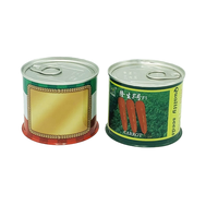 Boîtes de conserve en métal personnalisées par les fabricants Couvercle circulaire scellé facile à tirer pour l'emballage de boîtes de conserve de graines de carottes