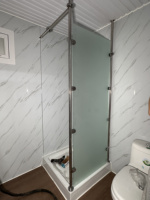 Toilettes et Douche Extensibles de Haute Qualité en Conteneur Préfabriqué Portable avec Panneaux Sandwich, Couleur Personnalisable, Installation Facile