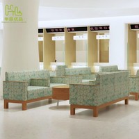 Canapé d'attente professionnel pour hôpital, confortable, avec accoudoirs, en cuir PU, chaise de réception pour clinique et espaces publics