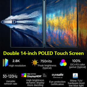 สินค้ามาใหม่ YOGA Book 9i Ultra9-285H 32GB 1TB จอสัมผัสคู่ขนาด 14 นิ้ว ความละเอียด 2.8K OLED หมุนได้ 360 องศา แล็ปท็อปพับได้และพลิกได้สำหรับแฟชั่นส่วนบุคคล - Product Image 5