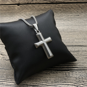 <b>Cross</b> Pendant Necklace Stainless Steel Unisex Gift Jewelry Fashion Hip Hop Style - Product Image 2
