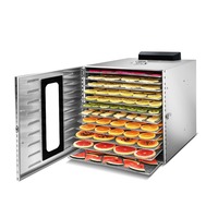 Professionele 12-Semi-Visuele Varkensvlees Schokkerige Machine Vers Vlees Droger Machine Kan Ook Gebruikt In Fruit Kruiden Groente Bakken