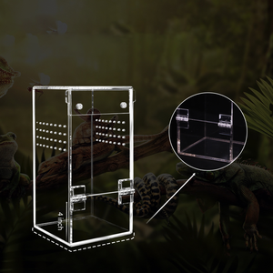 Terrario Rectangular Moderno y Ecológico de Acrílico Luby para Reptiles, Jaula de Varios Tamaños 20x20x30cm para Ranas y Arañas - Product Image 4