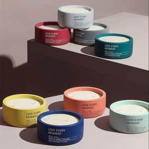 ขวดแก้วเซรามิกใส่เทียนแบบว่างเปล่าขนาด10.6ออนซ์กระปุกคอนกรีตสำหรับทำเทียนแว็กซ์ธูปหอมสุดหรู - Product Image 3