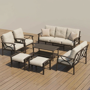 Ensemble <span class=keywords><strong>de</strong></span> canapés d'extérieur classiques élégants, structure en métal bronze, 6 pièces, mobilier <span class=keywords><strong>de</strong></span> patio, ensemble <span class=keywords><strong>de</strong></span> sièges profonds, coussins imperméables, <span class=keywords><strong>salon</strong></span> <span class=keywords><strong>de</strong></span> <span class=keywords><strong>jardin</strong></span> - Product Image 3