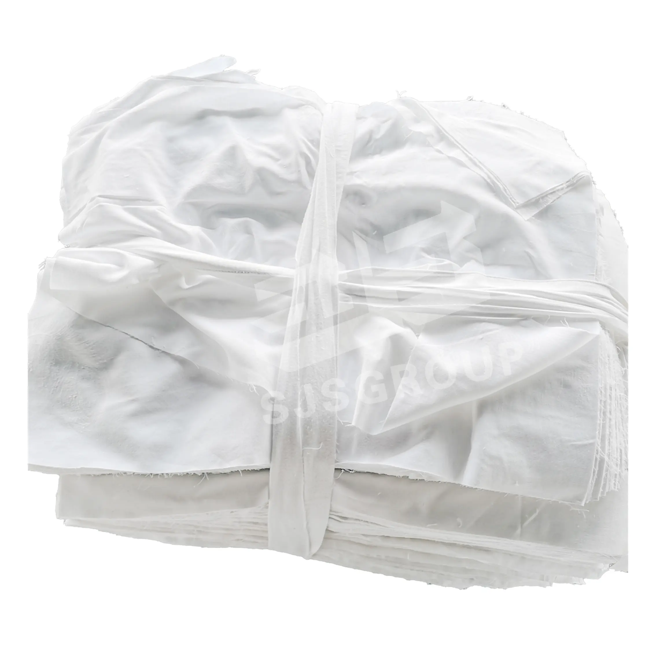 Wholesale white used hotel textile waste bales bed sheet cutting clips cotton wiping rags