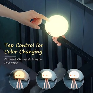 Lámparas Nocturnas LED Táctiles de Medusas de Silicona, Recargables por USB, Luz Nocturna para Niños, Bebés, Dibujos Animados, Lindas - Product Image 3