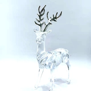 Adorno Navideño Decorativo de Acrílico Transparente con Forma de Ciervo Pequeño, en Oferta - Product Image 1