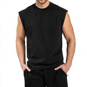 Nexfit Athletics Men's Plus Size Gym <b>Stringer</b> Tank Top Black Athletic Workout Sleeveless Muscle Fitness <b>Vest</b> OEM Cotton/Spandex - Product Image 1
