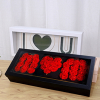 Boîte Cadeau Rectangulaire en Papier pour Bouquets - Boîte Cadeau pour Fleurs 'Je t'aime' - Vente en Gros