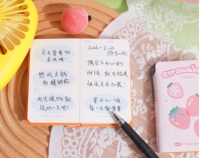 Mini carnet de poche en PU avec emplacement pour stylo gel, imprimé de fruits mignons, pages intérieures couleur, petit journal portable, cadeau pour étudiant