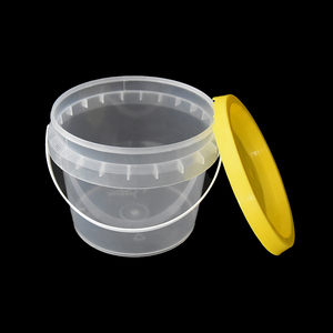 Beurre de cacahuète de qualité alimentaire en plastique transparent à paroi mince récipient alimentaire rond hermétique <span class=keywords><strong>seau</strong></span> à miel polyvalent avec couvercle jaune - Product Image 4