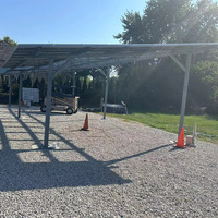 Ombre de panneau solaire forte pour voitures économique 8kw 10kw 16kw 20kw génération pare-soleil photovoltaïque abri de voiture avec contrôleur MPPT