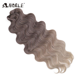 <span class=keywords><strong>Para</strong></span> Noble Hari 24 pulgadas <span class=keywords><strong>para</strong></span> Ombre Blonde Extensiones de <span class=keywords><strong>cabello</strong></span> ondulado de cuerpo largo <span class=keywords><strong>Trenzas</strong></span> de ganchillo <span class=keywords><strong>para</strong></span> mujer Tejido de <span class=keywords><strong>cabello</strong></span> <span class=keywords><strong>falso</strong></span> de alta temperatura - Product Image 6