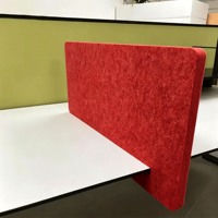 Panneau de séparation de bureau acoustique ASTM E84 en feutre PET 100% fibre de polyester, coins arrondis, pour l'intimité