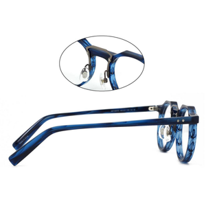 แว่นตาสำหรับผู้ชายกรอบแว่นสายตาทรงกลมทำด้วยมือสไตล์อิตาลีกรอบแว่นอ่านหนังสือกรอบแว่น - Product Image 6