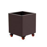 Pot de fleurs amovible en métal pour jardin avec jardinière à roulettes
