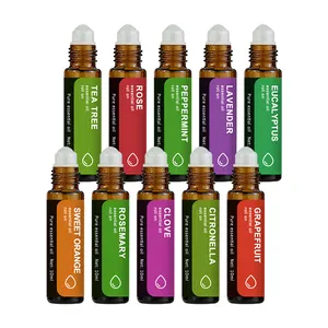 Private Label Essential Oils Blend Aromatherapy Roll-On 10 Ml Lemon Lavender Tea Tree From Factory