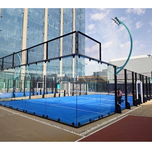 <span class=keywords><strong>Cancha</strong></span> de Pádel Personalizada Popular con Paredes Panorámicas de Vidrio, Certificado CE, para Interiores y Exteriores - Product Image 5