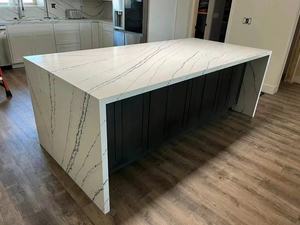 Design contemporain 18/20/30mm blanc Calacatta plans de table de vanité polis dessus de comptoirs dessus de vanité dessus de table - Product Image 3