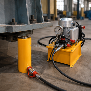 Vérin hydraulique à piston creux, à simple effet, avec trou central, pompe à huile manuelle portable, personnalisable en usine - Product Image 6