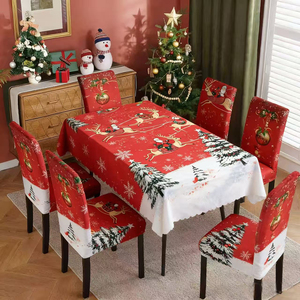 Nappe de table de Noël haut de gamme imperméable pour dîner en famille, restaurant, décoration de fêtes - Product Image 6