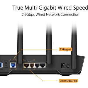 TUF เราเตอร์สำหรับเล่นเกม Ax4200 Dual Band 2.5G พอร์ต4 LAN พอร์ต WDS รองรับ QoS US - Product Image 4