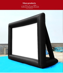 Grand écran de projection numérique gonflable mobile et portable pour publicité extérieure et fêtes, noir, dimensions 8-10 pieds - Product Image 6