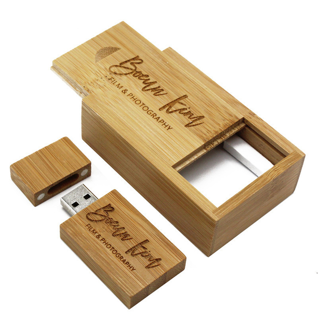 Gitra Engraved Logo Wooden Pen Drive Usb 2.0 Memory Stick Flash Usb Creative Pen Drive Usb 32Gb 64Gb 128Gb with Box
