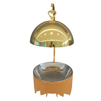 Réchaud de buffet doré de luxe pour hôtels et banquets de mariage, fourneau à alcool 8L avec couvercle en acier inoxydable isotherme, pour approvisionnement transfrontalier