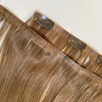 Extensions de cheveux invisibles à clipser, cheveux humains naturels vierges européens Remy, double trame, extensions de cheveux humains pour femmes